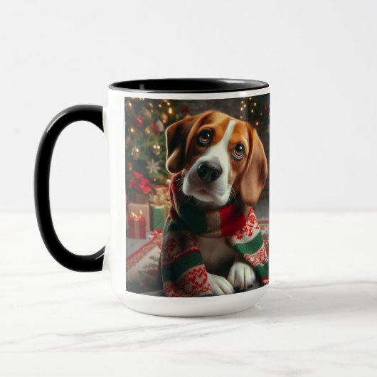 Beagle 'Santa Define Good' Christmas Coffee Mok (Links)