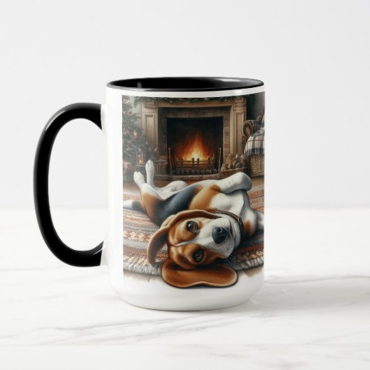 Beagle Santa 'Definieer Goede' Kerst Koffie Mok (Links)