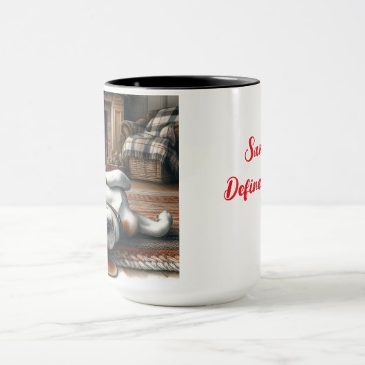 Beagle Santa 'Definieer Goede' Kerst Koffie Mok (Midden)