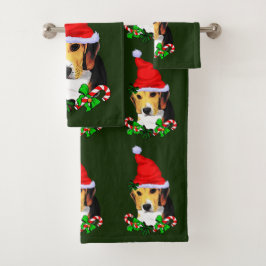 Beagle Santa Kerstmis Bad Handdoek