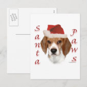 Beagle Santa Paws Feestdagenkaart (Voorkant / Achterkant)