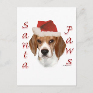 Beagle Santa Paws Feestdagenkaart