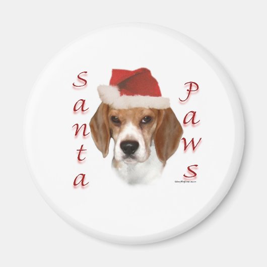 Beagle Santa Paws Magneet (Voorkant)