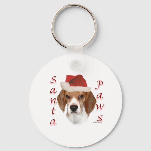 Beagle Santa Paws Sleutelhanger (Voorkant)