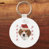 Beagle Santa Paws Sleutelhanger (Voorkant)