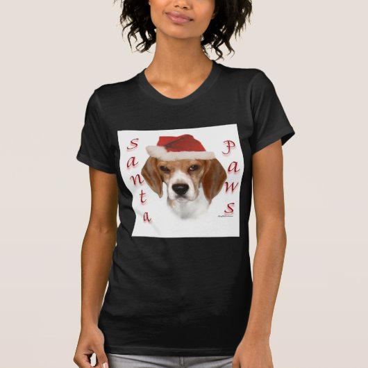 Beagle Santa Paws T-shirt (Voorkant)