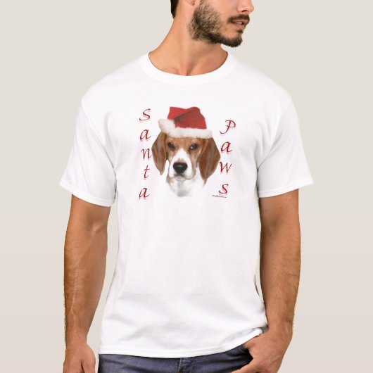 Beagle Santa Paws T-shirt (Voorkant)