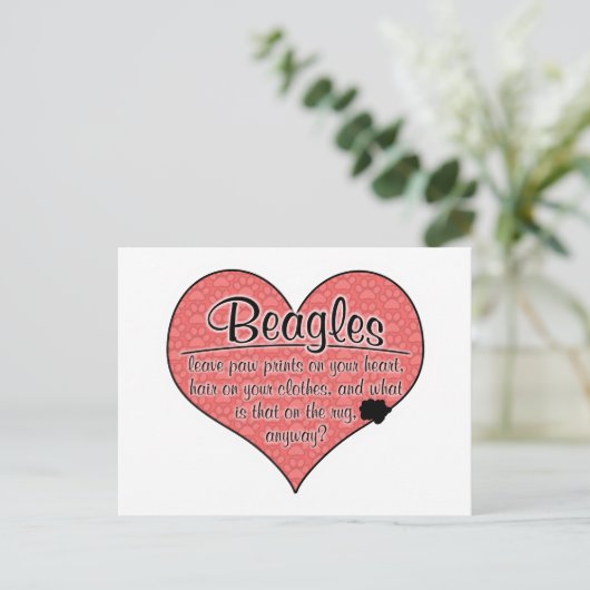 Beagle schilderen Drukt hond af Briefkaart (Staand voorkant)