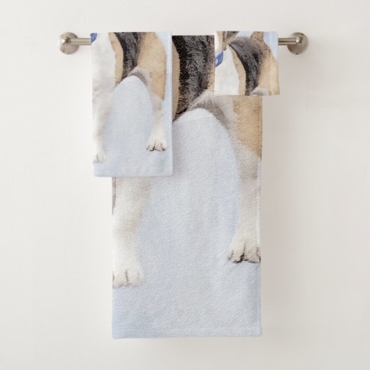 Beagle schilderen - Kute Original Dog Art Bad Handdoek (Insitu)
