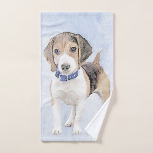 Beagle schilderen - Kute Original Dog Art Bad Handdoek (Handdoek)