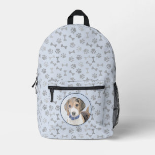 Beagle schilderen - Kute Original Dog Art Bedrukte Rugzak