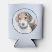 Beagle schilderen - Kute Original Dog Art Blikjeskoeler (Voorkant)
