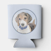 Beagle schilderen - Kute Original Dog Art Blikjeskoeler (Achterkant)