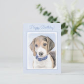 Beagle schilderen - Kute Original Dog Art Briefkaart (Staand voorkant)