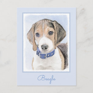 Beagle schilderen - Kute Original Dog Art Briefkaart