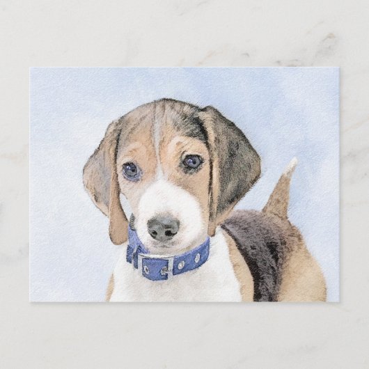 Beagle schilderen - Kute Original Dog Art Briefkaart (Voorkant)