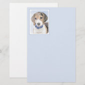 Beagle schilderen - Kute Original Dog Art Briefpapier (Voorkant / Achterkant)