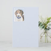 Beagle schilderen - Kute Original Dog Art Briefpapier (Staand voorkant)