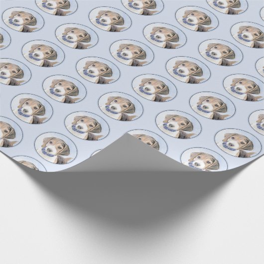 Beagle schilderen - Kute Original Dog Art Cadeaupapier (Hoek)