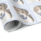 Beagle schilderen - Kute Original Dog Art Cadeaupapier (Rol Hoek)