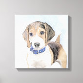 Beagle schilderen - Kute Original Dog Art Canvas Afdruk (Voorkant)