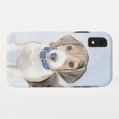 Beagle schilderen - Kute Original Dog Art Case-Mate iPhone Case (Achterkant (horizontaal))