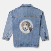 Beagle schilderen - Kute Original Dog Art Denim Jacket (Achterkant)