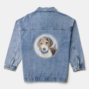 Beagle schilderen - Kute Original Dog Art Denim Jacket