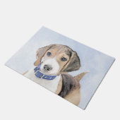 Beagle schilderen - Kute Original Dog Art Deurmat (Schuin)