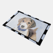 Beagle schilderen - Kute Original Dog Art Deurmat (Schuin)