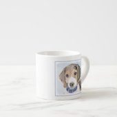 Beagle schilderen - Kute Original Dog Art Espresso Kop (Voorkant rechts)