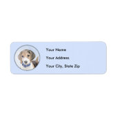Beagle schilderen - Kute Original Dog Art Etiket (Voorkant)