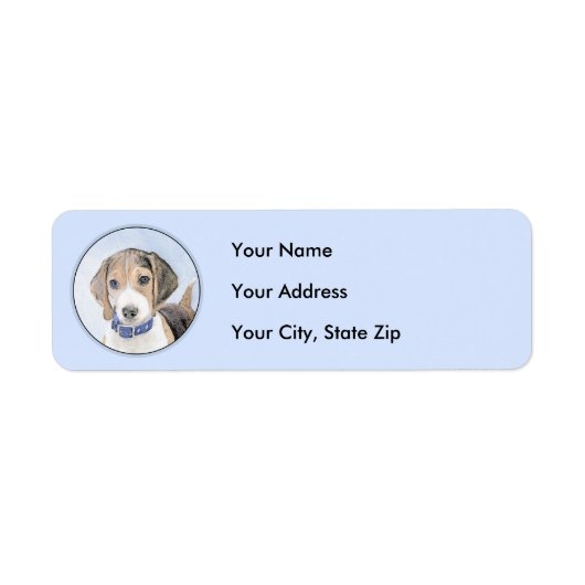 Beagle schilderen - Kute Original Dog Art Etiket (Voorkant)