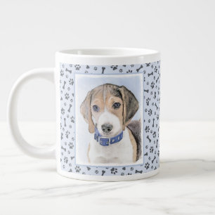 Beagle schilderen - Kute Original Dog Art Grote Koffiekop