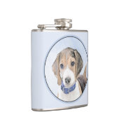 Beagle schilderen - Kute Original Dog Art Heupfles (Rechts)