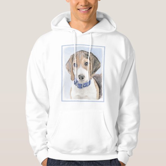 Beagle schilderen - Kute Original Dog Art Hoodie (Voorkant)