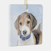 Beagle schilderen - Kute Original Dog Art Keramisch Ornament (Rechts)
