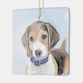 Beagle schilderen - Kute Original Dog Art Keramisch Ornament (Links)