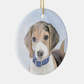 Beagle schilderen - Kute Original Dog Art Keramisch Ornament (Rechts)