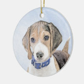 Beagle schilderen - Kute Original Dog Art Keramisch Ornament (Links)