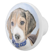 Beagle schilderen - Kute Original Dog Art Keramische Knop (Rechts)
