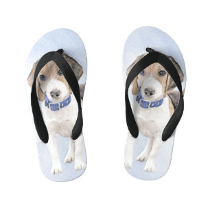 Beagle schilderen - Kute Original Dog Art Kinder Teenslippers