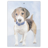 Beagle schilderen - Kute Original Dog Art Klembord (Achterkant)