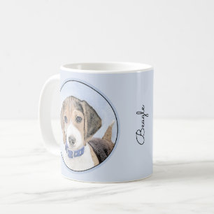 Beagle schilderen - Kute Original Dog Art Koffiemok
