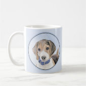 Beagle schilderen - Kute Original Dog Art Koffiemok (Links)