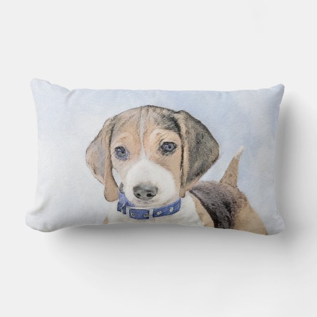 Beagle schilderen - Kute Original Dog Art Kussen (Voorkant)
