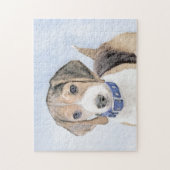Beagle schilderen - Kute Original Dog Art Legpuzzel (Verticaal)