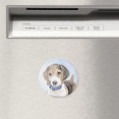 Beagle schilderen - Kute Original Dog Art Magneet (Insitu (Vaatwasser))