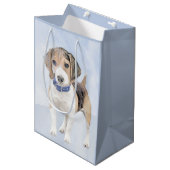 Beagle schilderen - Kute Original Dog Art Medium Cadeauzakje (Voorkant Gekanteld)