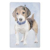 Beagle schilderen - Kute Original Dog Art Mini Klembord (Achterkant)
